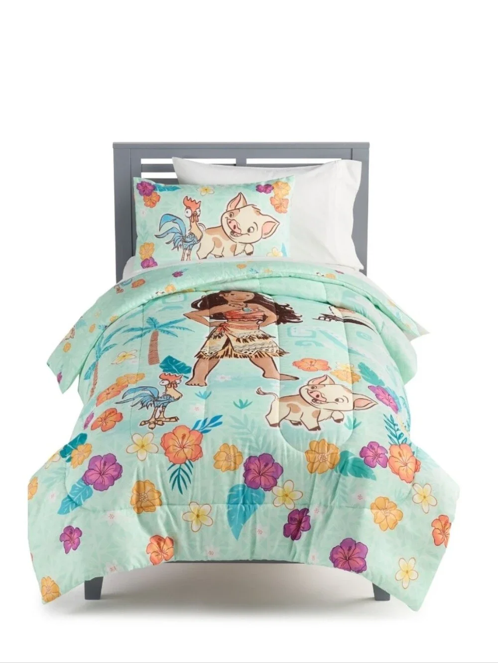 Disney Moana Maui Pua Hei Hei Twin Comforter Set 2PC Nwt